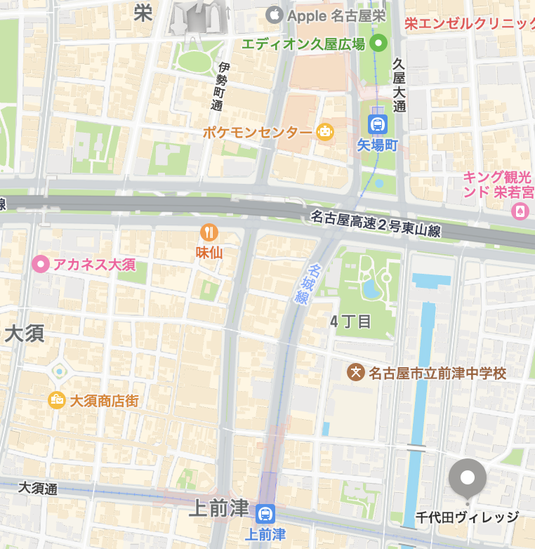 千代田ヴィレッジ白ホリスタジオ アクセス地図 上前津駅・鶴舞駅から徒歩7分